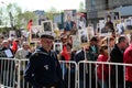 Victory Day. Procession `Immortal Regiment`, dedicated to the end of the Second World War. People with portraits of veterans Royalty Free Stock Photo