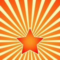 Victory Day Red Star on background of rays. Vector Royalty Free Stock Photo