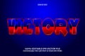Victory editable text effect 3 dimension emboss modern style