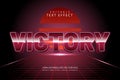 Victory editable text effect 3 dimension emboss retro style