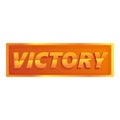 Victory gameplay icon cartoon vector. Luck interface