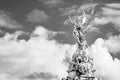 Victory Goddess statue on top of the Victoria Memorial in front of Buckingham Palace London