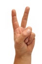 Victory hand sign Royalty Free Stock Photo