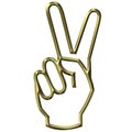 Victory Hand Sign Royalty Free Stock Photo