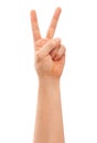 Victory hand sign