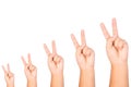 Victory hand symbol background Royalty Free Stock Photo