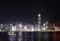 Victory Harbour light show, Hong Kong Royalty Free Stock Photo