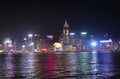 Victory Harbour by night, Hong Kong Royalty Free Stock Photo
