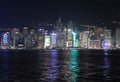 Victory Harbour by night, Hong Kong Royalty Free Stock Photo