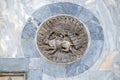 Byzantine bass relief, wall of the basilica of St Mark, Venice, Italy Royalty Free Stock Photo