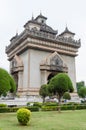 Patuxai Victory Monument is The Landmark of Vientiane City, Laos. Royalty Free Stock Photo