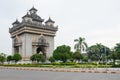 Patuxai Victory Monument is The Landmark of Vientiane City, Laos. Royalty Free Stock Photo