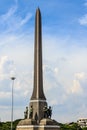 Victory Monument (Anusawari Chai Samoraphum) is an obelisk monument in Bangkok, Thailand. The monument was erected in June 1941 to Royalty Free Stock Photo