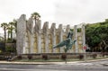 The Victory Monument in commemoration of General Franco with his sculpture, Santa Cruz de Tenerife, Spain