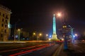 Victory Monument in Minsk, Belarus at night