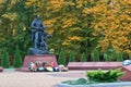 Victory Park, sculpture dedicated to saboteurs, memorial `soldiers-scouts`