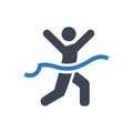 Victory Runner Icon Royalty Free Stock Photo