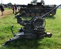 Victory Show. Leicester, UK. September 2023.Single 20mm flak autocannon. Royalty Free Stock Photo