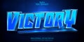 Victory text effect, editable esport text style Royalty Free Stock Photo