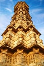 Victory tower. Cittorgarh Fort, India Royalty Free Stock Photo
