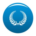 Victory wreath icon blue