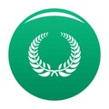 Victory wreath icon vector green