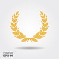 Victory wreath Icon Vector.