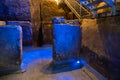Vicus Caprarius, the underground ruins of the water cistern supplying water to ancient Rome Royalty Free Stock Photo