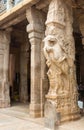 Vidala statue at entrance of Shirangam Temple.