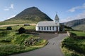 Vidareidi church of Viderejde on the Island of Vidoy, Faroe Islands