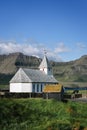 Vidareidi church of Viderejde on the Island of Vidoy, Faroe Islands