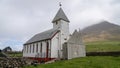 Vidareidi village in Vidoy island, Faroe Islands, Denmark