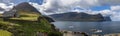 Vidareidis village panorama at faroe Islands Royalty Free Stock Photo