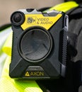 Video and Audio body camera worn by UK police officers.