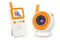 Video baby monitor, baby cam. 3D rendering