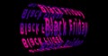 Video of Black Friday text on rotating cylinder