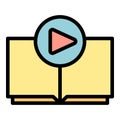 Video book icon vector flat Royalty Free Stock Photo