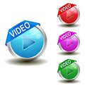 Video Button Royalty Free Stock Photo