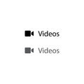 Video Button Icon Vector. Upload Videos Symbol Royalty Free Stock Photo