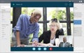 Video Call Conference Chatting Communication Concept Royalty Free Stock Photo