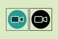 Video Call icon. icon related to UI elements. suitable for web site, app, user interfaces,element, printable etc. solid icon style Royalty Free Stock Photo