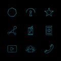 video , call , star , battery , shapes , electronic , time , ec