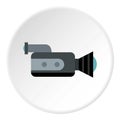 Video camcorder icon, flat style