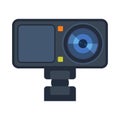 Video camera action camcorder vector illustration. Royalty Free Stock Photo