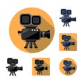 video camera, cinema. Icon, logo, symbol, icon