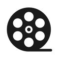 Video Camera Film Tape Reel icon. Film roll vector illustration Royalty Free Stock Photo