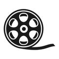 Video Camera Film Tape Reel icon. Film roll vector illustration Royalty Free Stock Photo