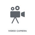 Video camera icon from Electronic devices collection. Royalty Free Stock Photo