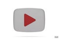 Video camera icon isolate on white background. 3d Realistic movie icon, play button for the interface of applications and web Royalty Free Stock Photo