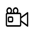 Video camera icon silhouette vector 1 Royalty Free Stock Photo